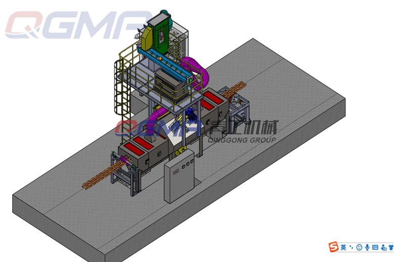锚链抛丸机的结构及要害手艺